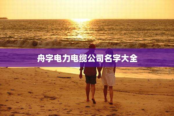 舟字电力电缆公司名字大全
