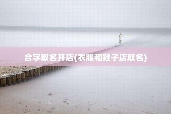 合字取名开店(衣服和鞋子店取名)