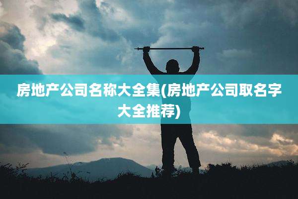 房地产公司名称大全集(房地产公司取名字大全推荐)