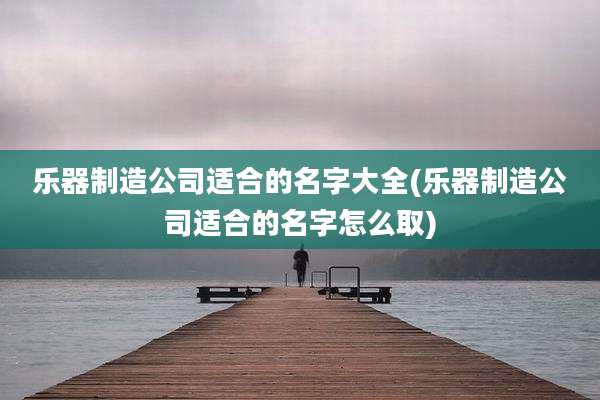 乐器制造公司适合的名字大全(乐器制造公司适合的名字怎么取)