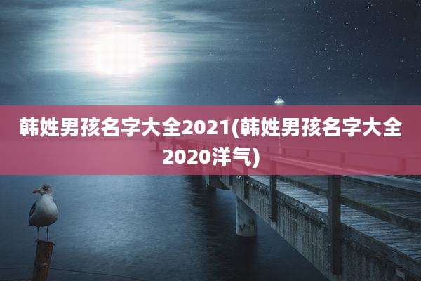韩姓男孩名字大全2021(韩姓男孩名字大全2020洋气)