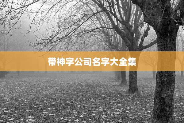 带神字公司名字大全集
