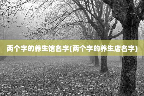 两个字的养生馆名字(两个字的养生店名字)
