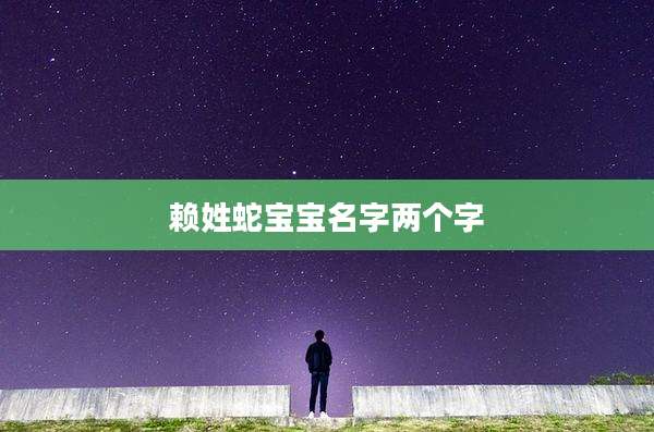 赖姓蛇宝宝名字两个字