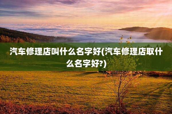 汽车修理店叫什么名字好(汽车修理店取什么名字好?)