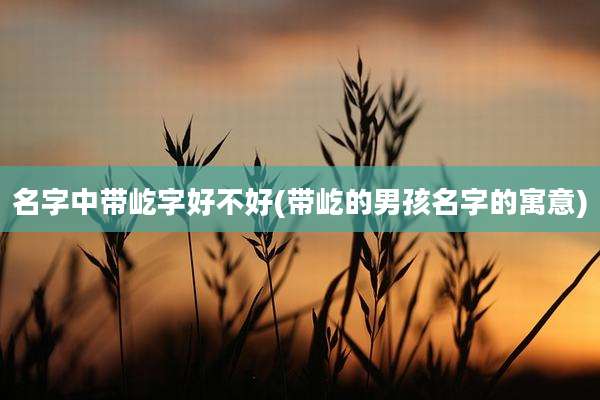 名字中带屹字好不好(带屹的男孩名字的寓意)