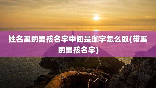 姓名奚的男孩名字中间是珈字怎么取(带奚的男孩名字)