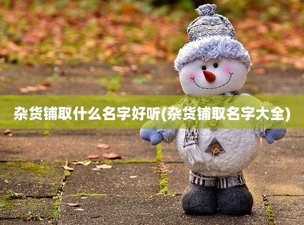 杂货铺取什么名字好听(杂货铺取名字大全)
