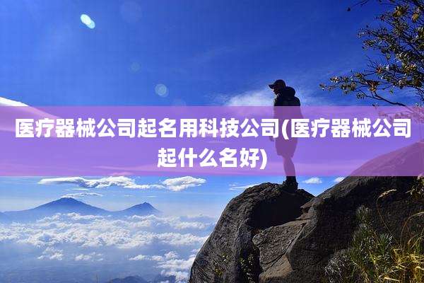医疗器械公司起名用科技公司(医疗器械公司起什么名好)