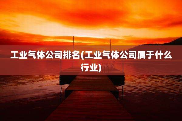工业气体公司排名(工业气体公司属于什么行业)