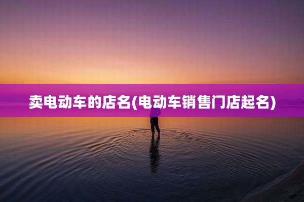 卖电动车的店名(电动车销售门店起名)