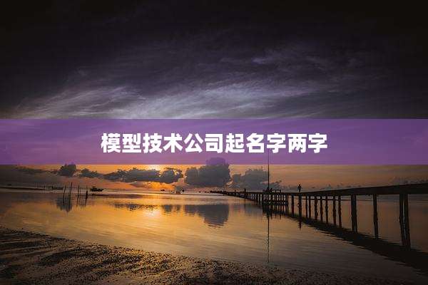 模型技术公司起名字两字