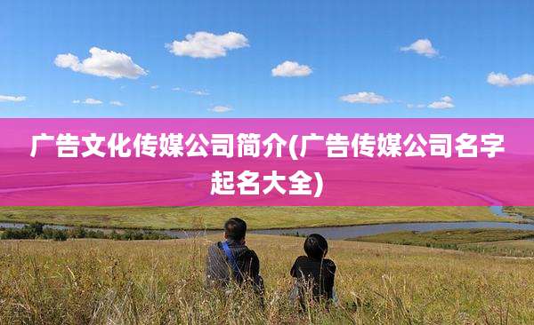 广告文化传媒公司简介(广告传媒公司名字起名大全)