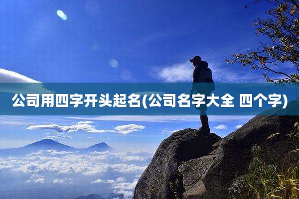 公司用四字开头起名(公司名字大全 四个字)