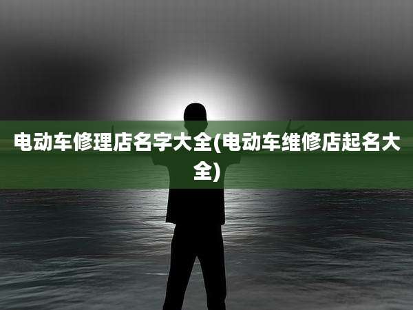 电动车修理店名字大全(电动车维修店起名大全)