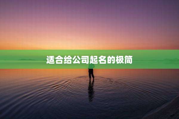 适合给公司起名的极简