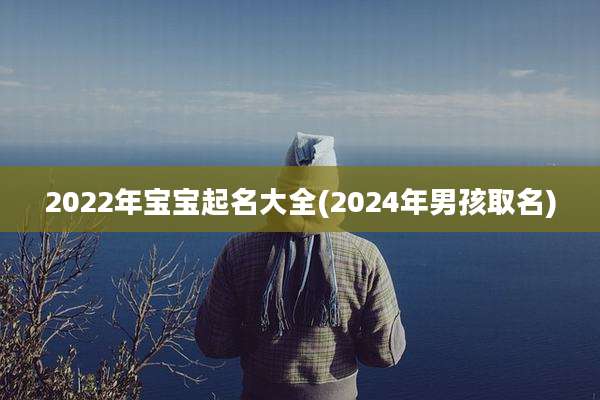 2022年宝宝起名大全(2024年男孩取名)