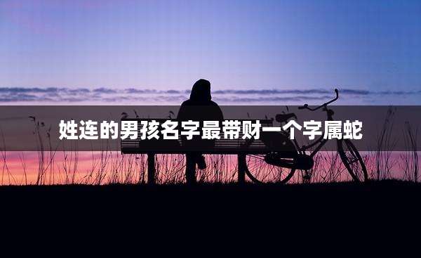 姓连的男孩名字最带财一个字属蛇