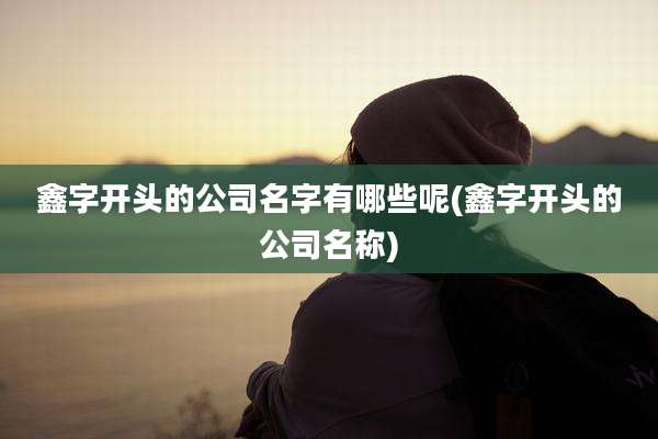 鑫字开头的公司名字有哪些呢(鑫字开头的公司名称)