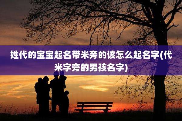 姓代的宝宝起名带米旁的该怎么起名字(代米字旁的男孩名字)