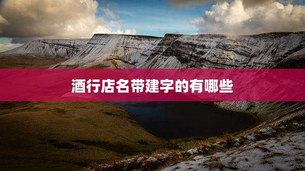 酒行店名带建字的有哪些