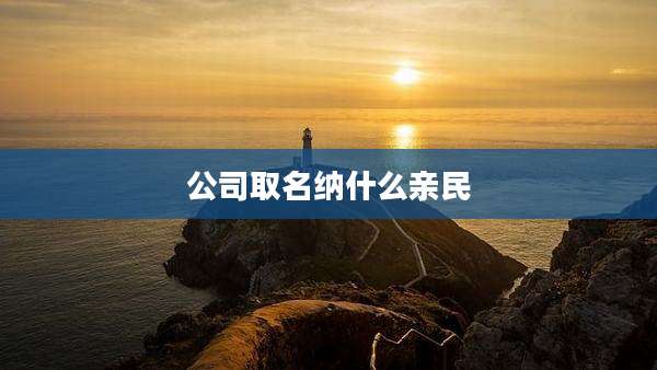 公司取名纳什么亲民