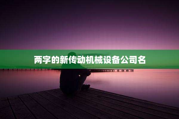 两字的新传动机械设备公司名