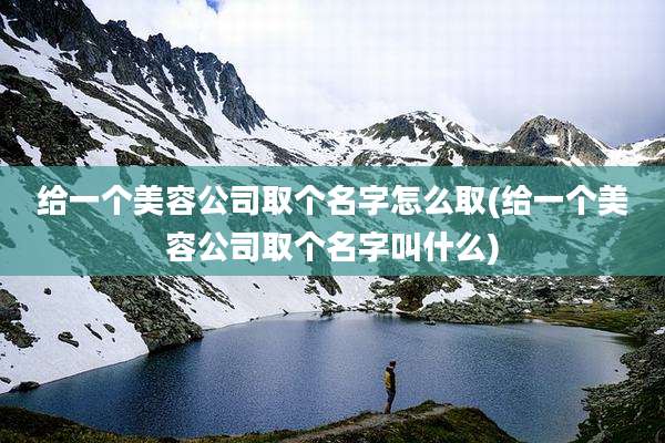 给一个美容公司取个名字怎么取(给一个美容公司取个名字叫什么)