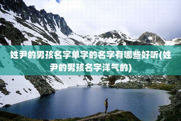 姓尹的男孩名字单字的名字有哪些好听(姓尹的男孩名字洋气的)