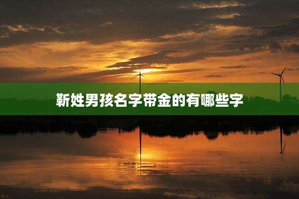 靳姓男孩名字带金的有哪些字