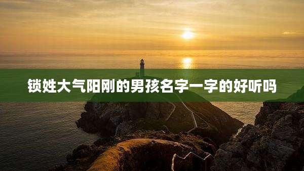 锁姓大气阳刚的男孩名字一字的好听吗