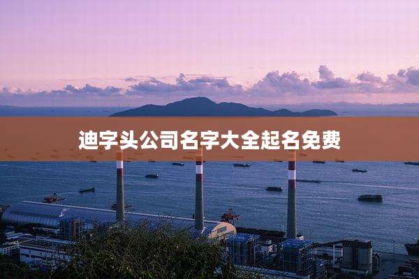 迪字头公司名字大全起名免费
