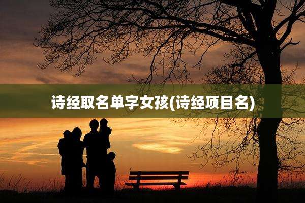 诗经取名单字女孩(诗经项目名)