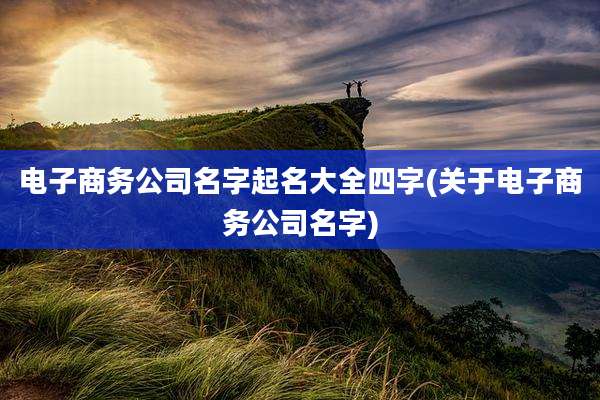 电子商务公司名字起名大全四字(关于电子商务公司名字)