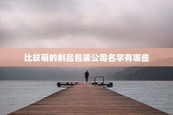 比较萌的制品包装公司名字有哪些