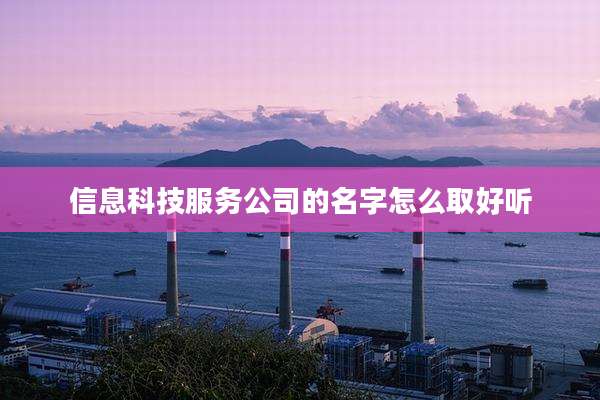 信息科技服务公司的名字怎么取好听