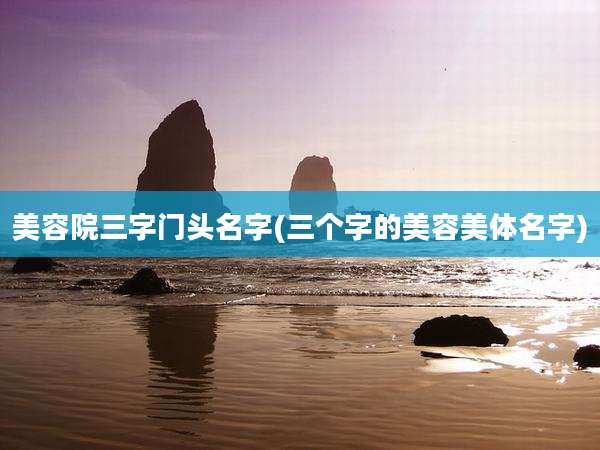 美容院三字门头名字(三个字的美容美体名字)