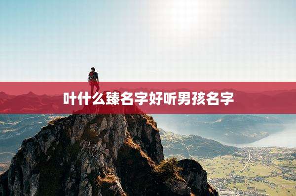 叶什么臻名字好听男孩名字