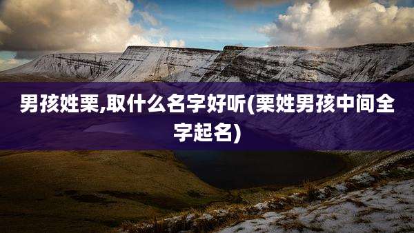 男孩姓栗,取什么名字好听(栗姓男孩中间全字起名)