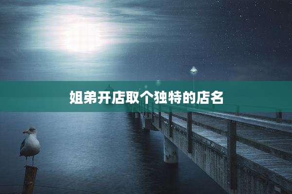 姐弟开店取个独特的店名