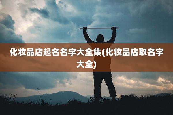 化妆品店起名名字大全集(化妆品店取名字大全)