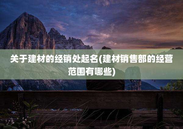 关于建材的经销处起名(建材销售部的经营范围有哪些)