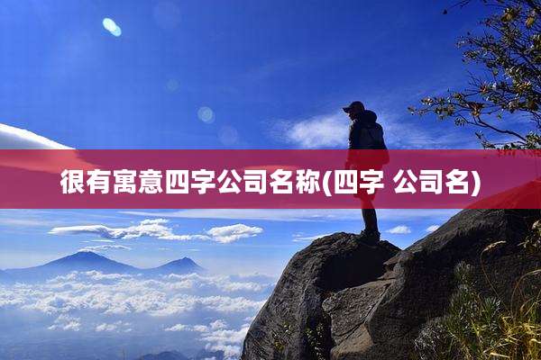 很有寓意四字公司名称(四字 公司名)
