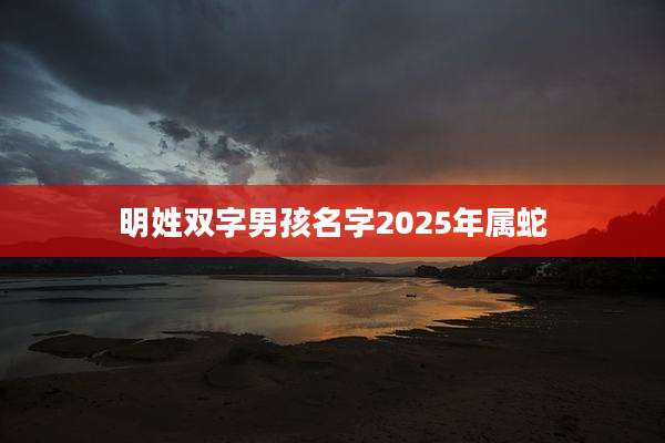 明姓双字男孩名字2025年属蛇