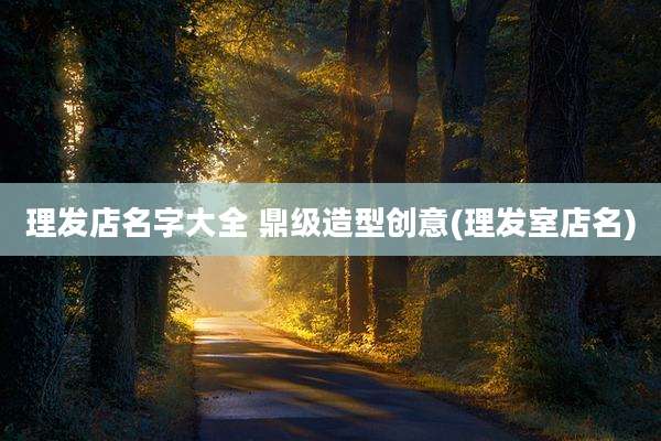 理发店名字大全 鼎级造型创意(理发室店名)