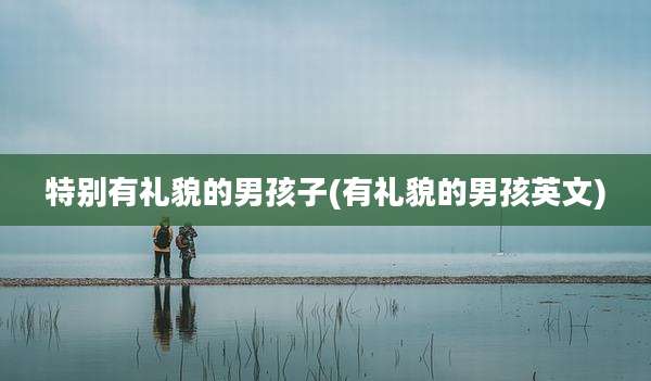 特别有礼貌的男孩子(有礼貌的男孩英文)