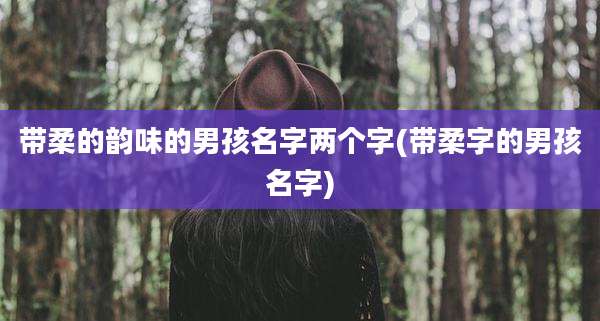 带柔的韵味的男孩名字两个字(带柔字的男孩名字)