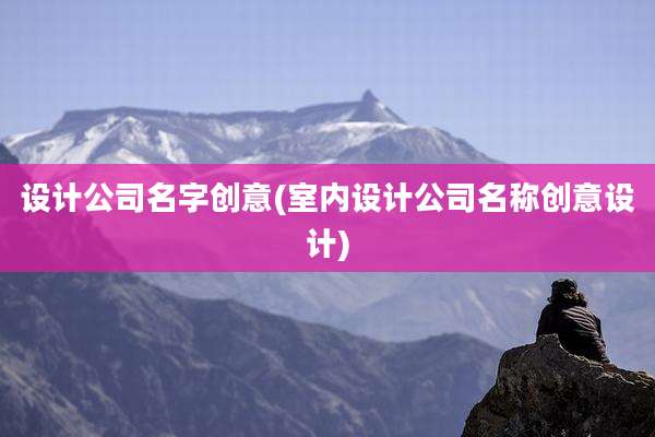 设计公司名字创意(室内设计公司名称创意设计)