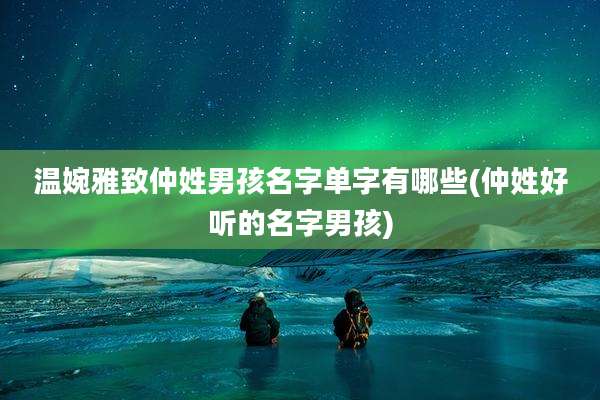 温婉雅致仲姓男孩名字单字有哪些(仲姓好听的名字男孩)