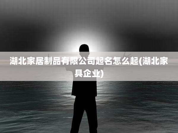 湖北家居制品有限公司起名怎么起(湖北家具企业)